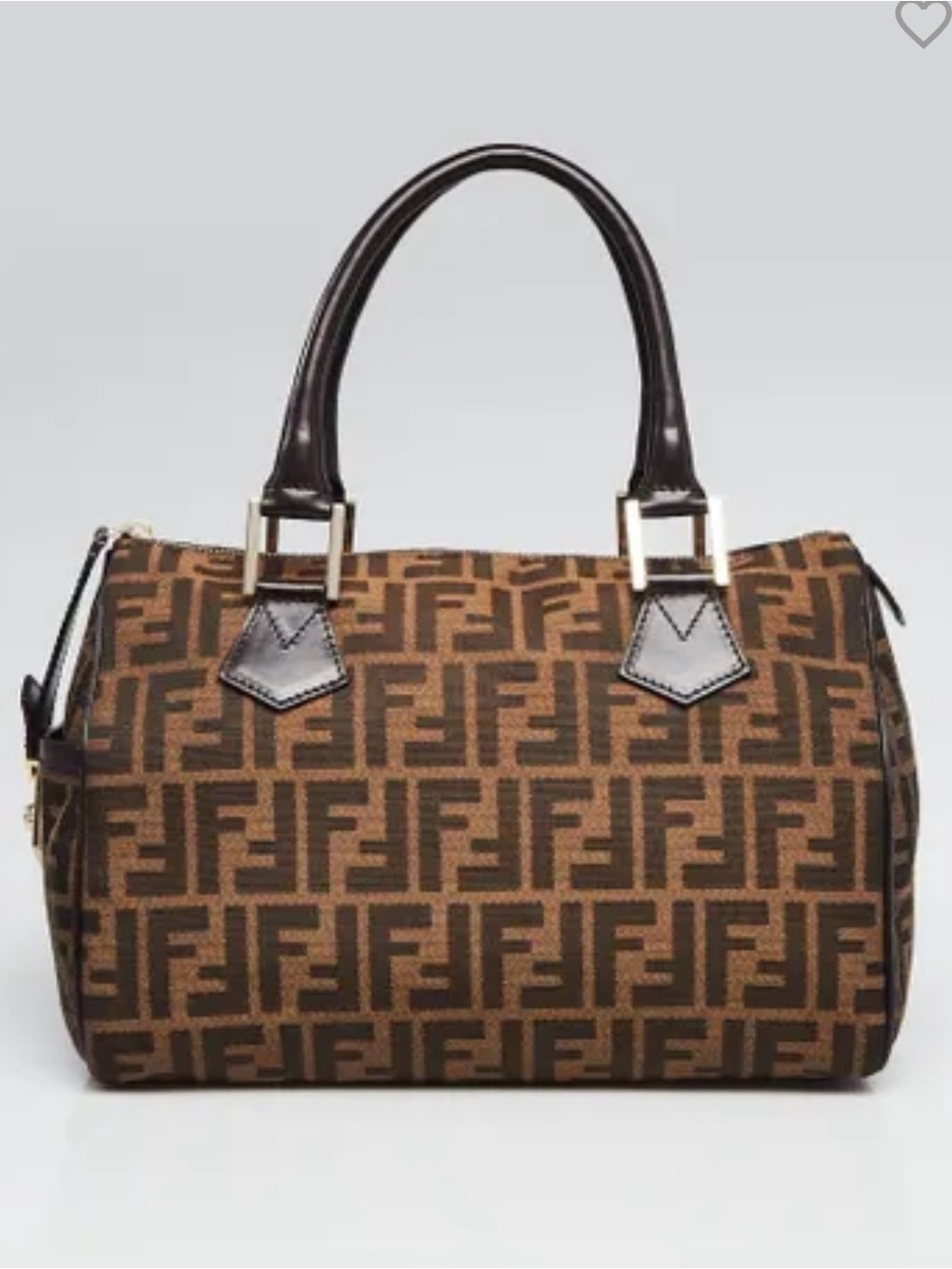 FENDI
Tobacco Zucca Print Canvas
Medium Boston Bag 8BL104